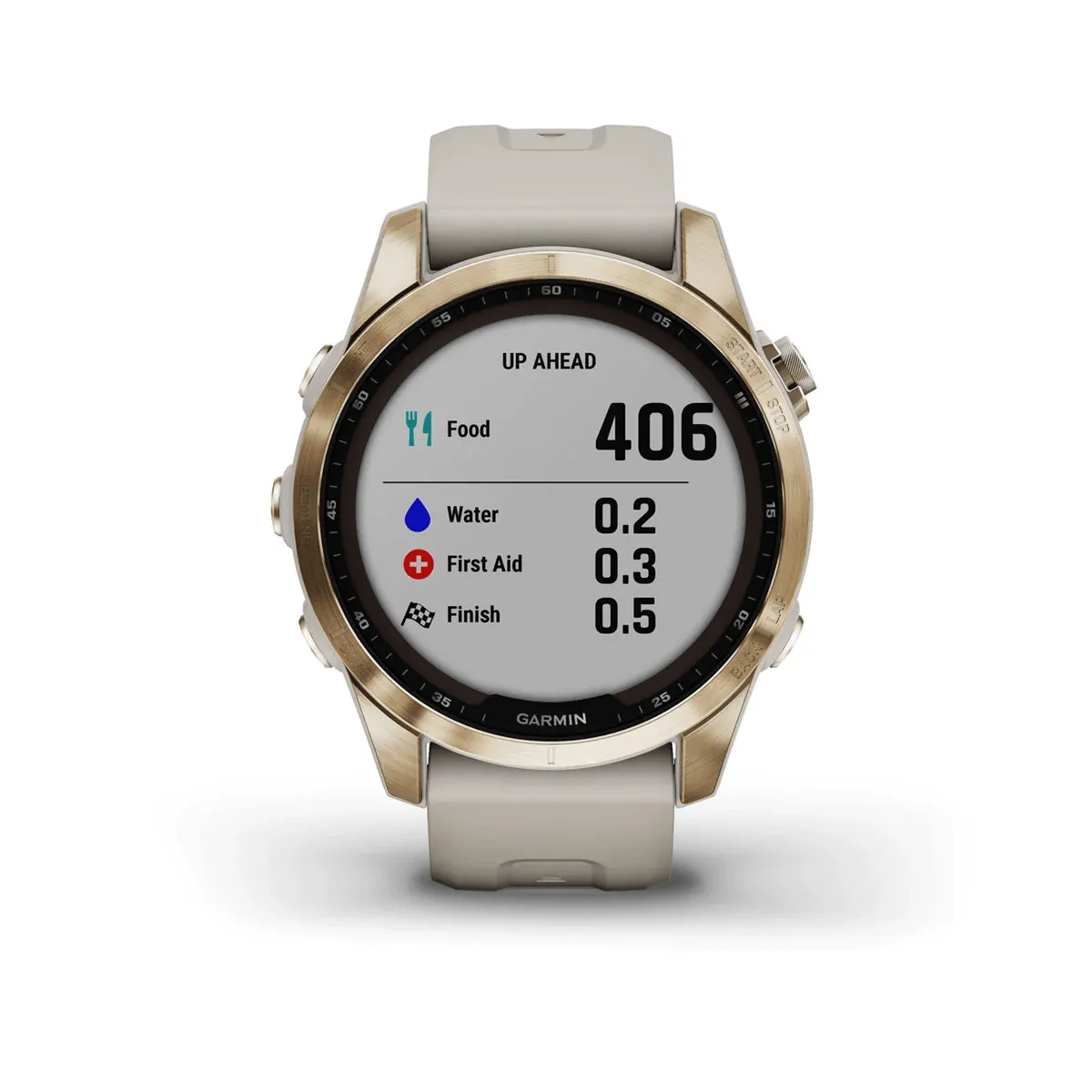 fēnix® 7S – Sapphire Solar Edition - Cream Gold Titanium with Light Sand Band - 010-02539-22