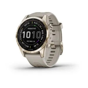 fēnix® 7S – Sapphire Solar Edition - Cream Gold Titanium with Light Sand Band - 010-02539-22
