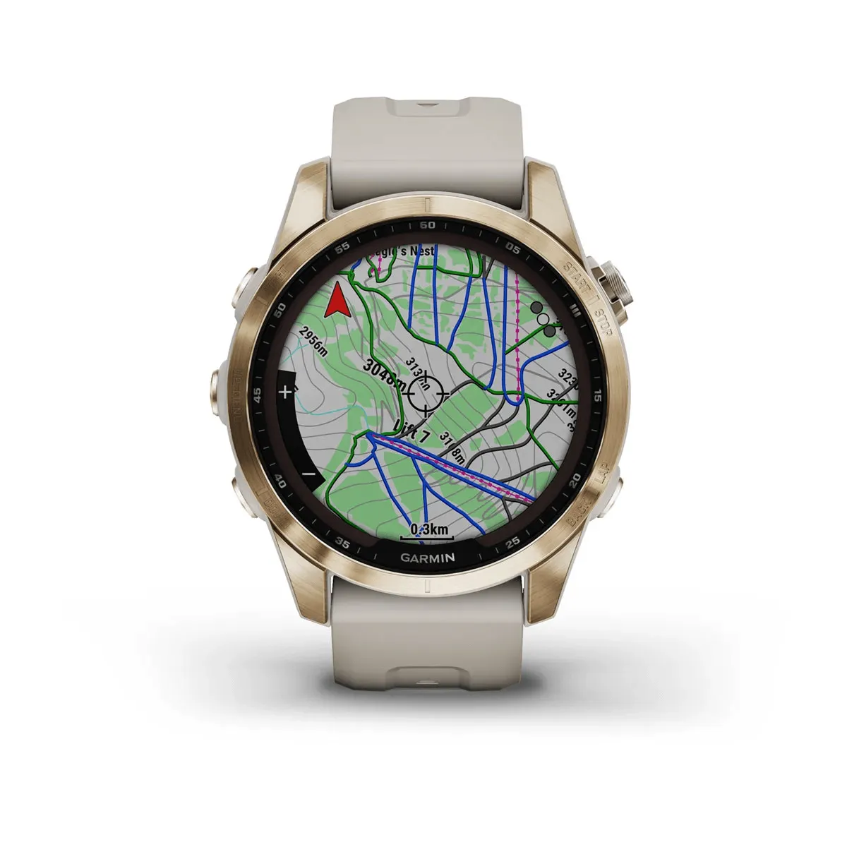 fēnix® 7S – Sapphire Solar Edition - Cream Gold Titanium with Light Sand Band - 010-02539-22