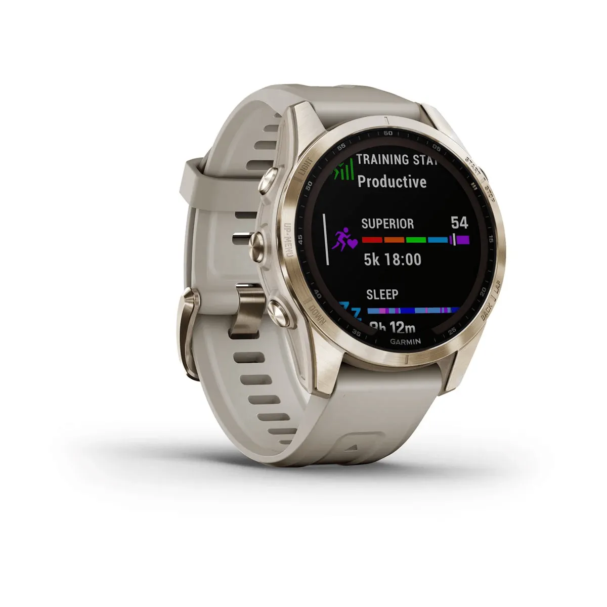fēnix® 7S – Sapphire Solar Edition - Cream Gold Titanium with Light Sand Band - 010-02539-22