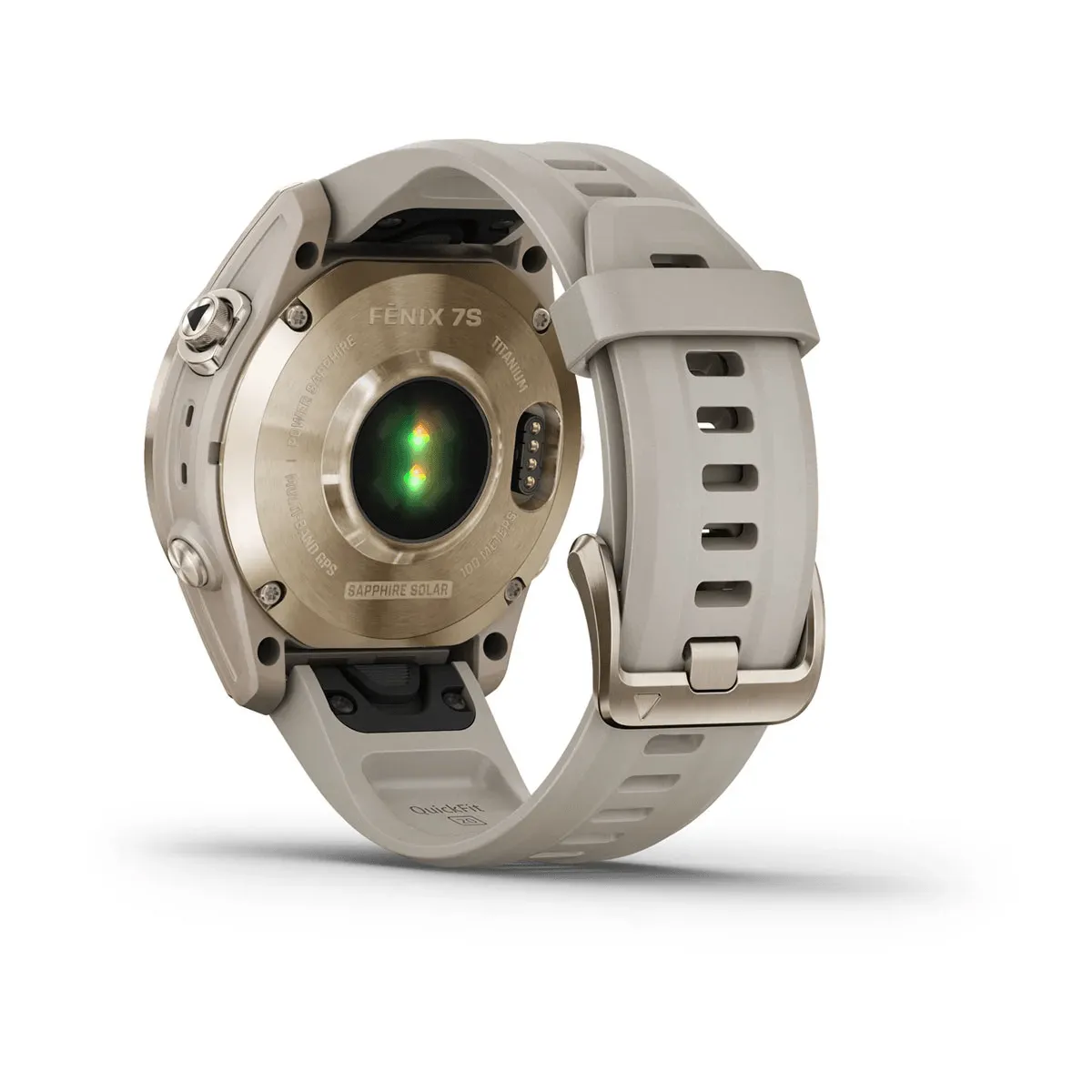fēnix® 7S – Sapphire Solar Edition - Cream Gold Titanium with Light Sand Band - 010-02539-22