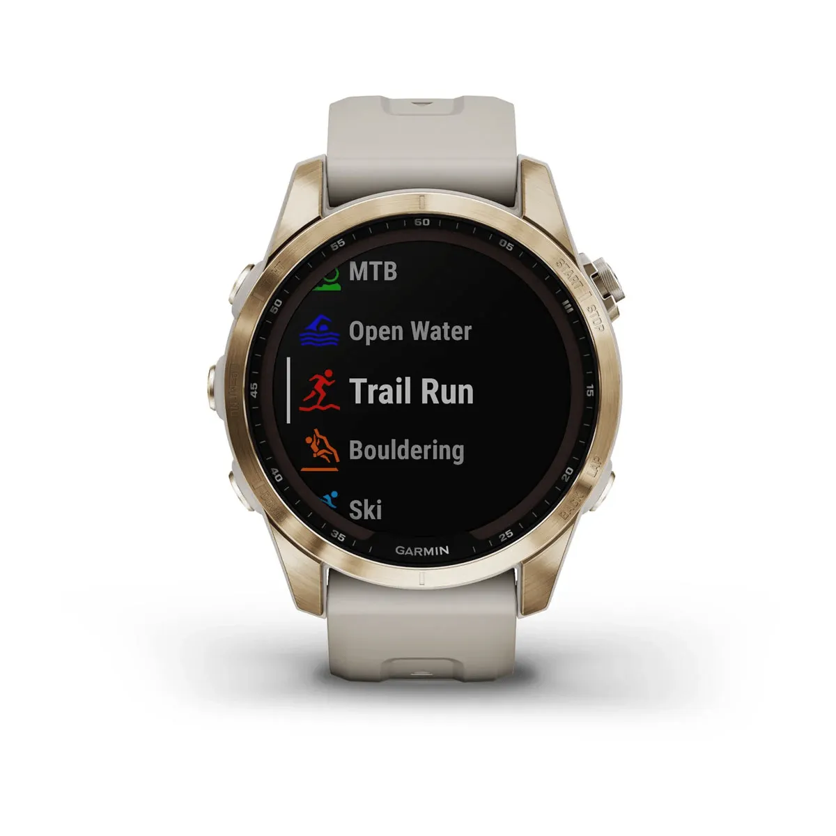 fēnix® 7S – Sapphire Solar Edition - Cream Gold Titanium with Light Sand Band - 010-02539-22