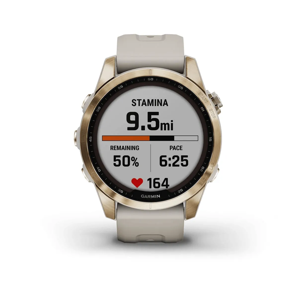 fēnix® 7S – Sapphire Solar Edition - Cream Gold Titanium with Light Sand Band - 010-02539-22