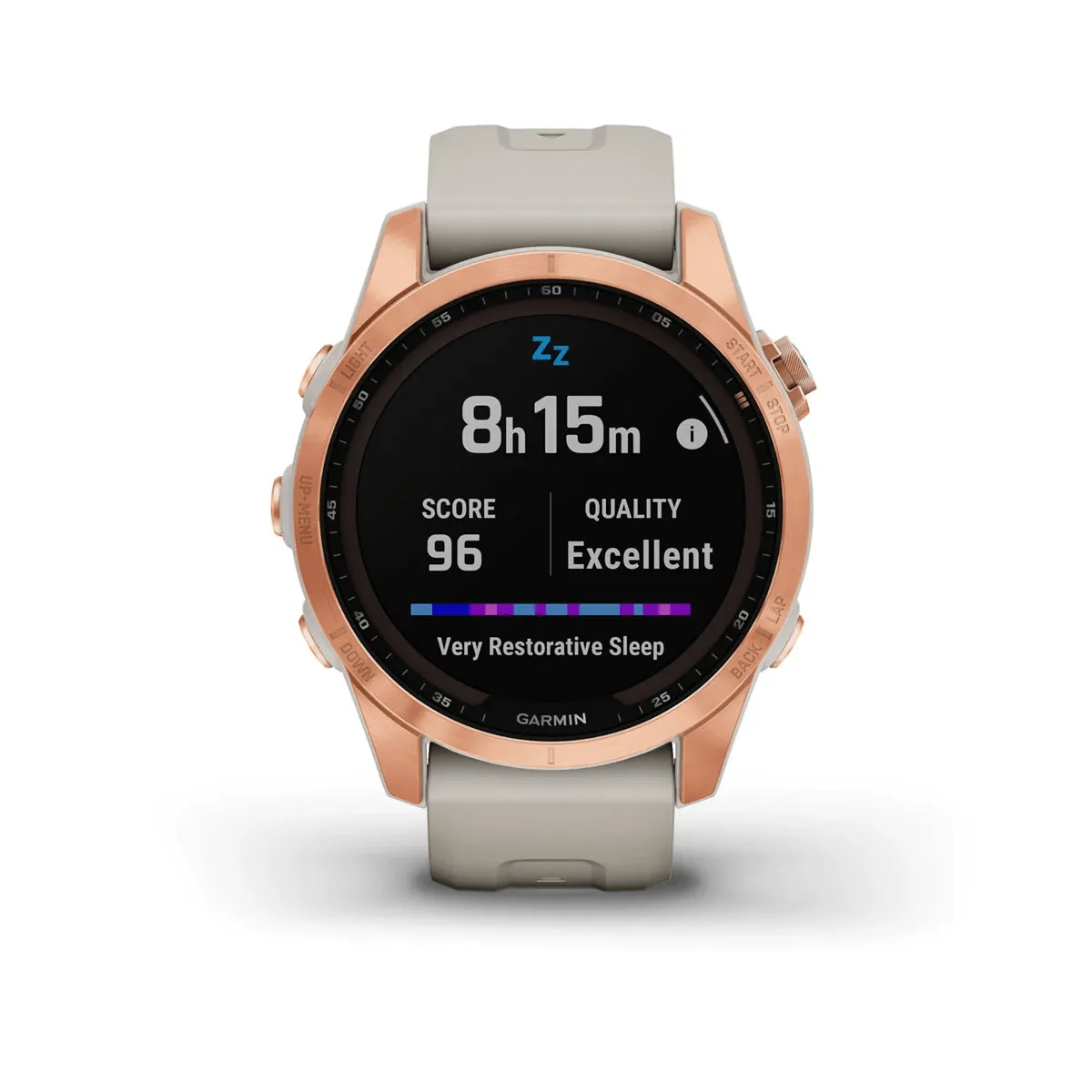fēnix® 7S – Solar Edition - Rose Gold with Light Sand Band - 010-02539-11