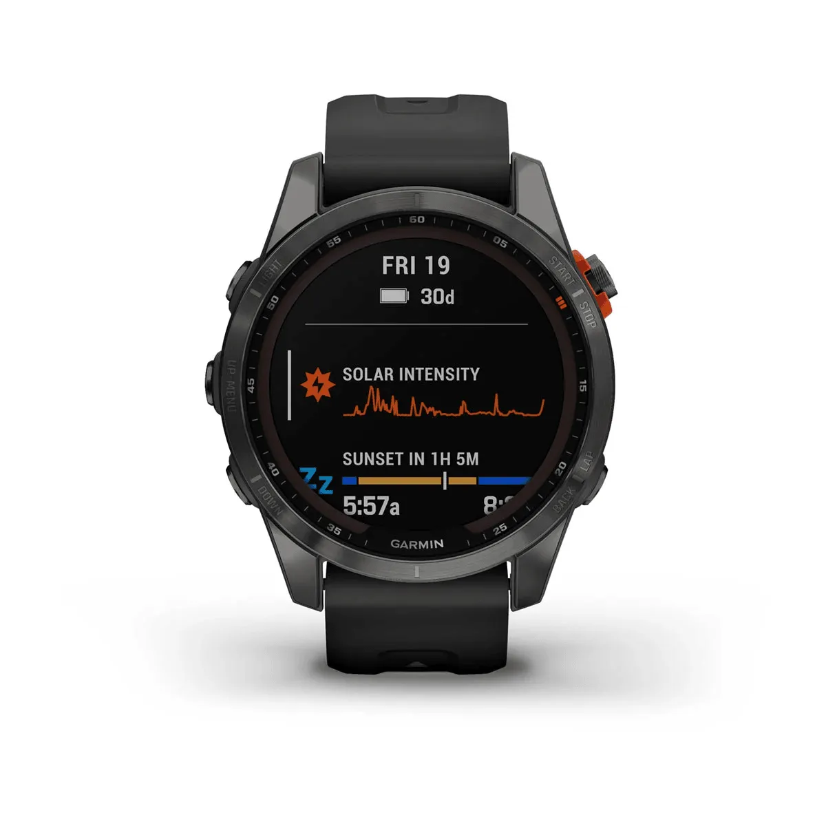 fēnix® 7S – Solar Edition - Slate Gray with Black Band - 010-02539-13