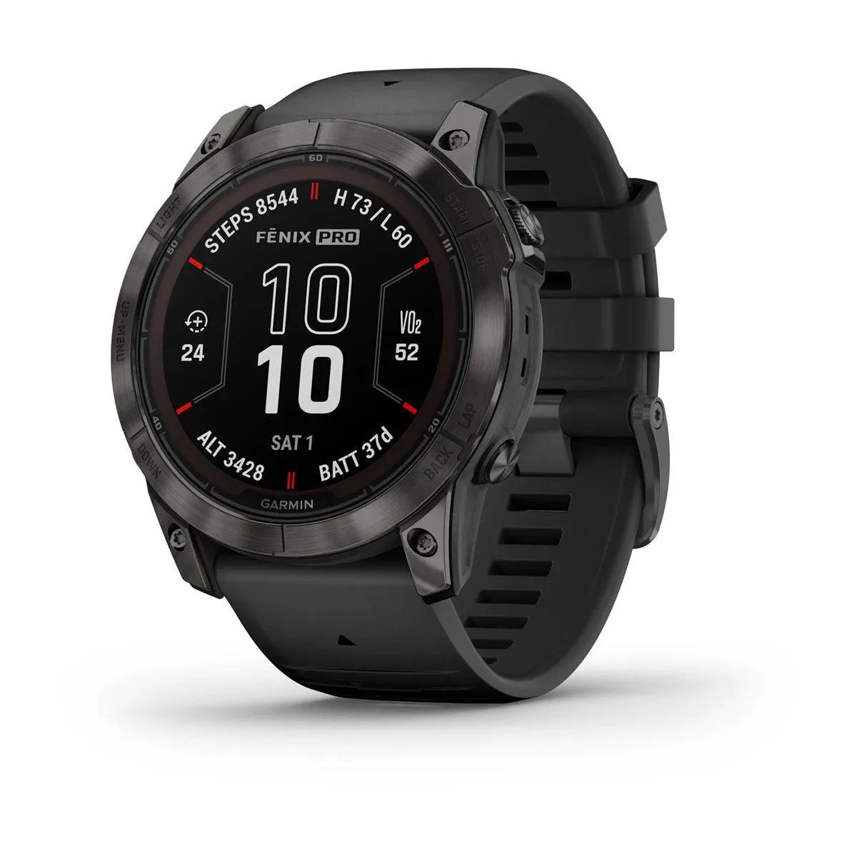 fēnix® 7X Pro – Sapphire Solar Edition - Carbon Gray DLC Titanium with Black Band - 010-02778-12