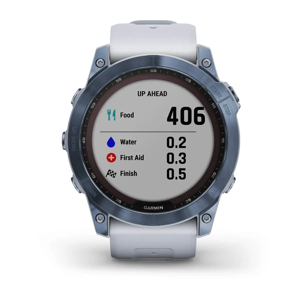 fēnix® 7X – Sapphire Solar Edition - Mineral Blue DLC Titanium with Whitestone Band - 010-02541-16