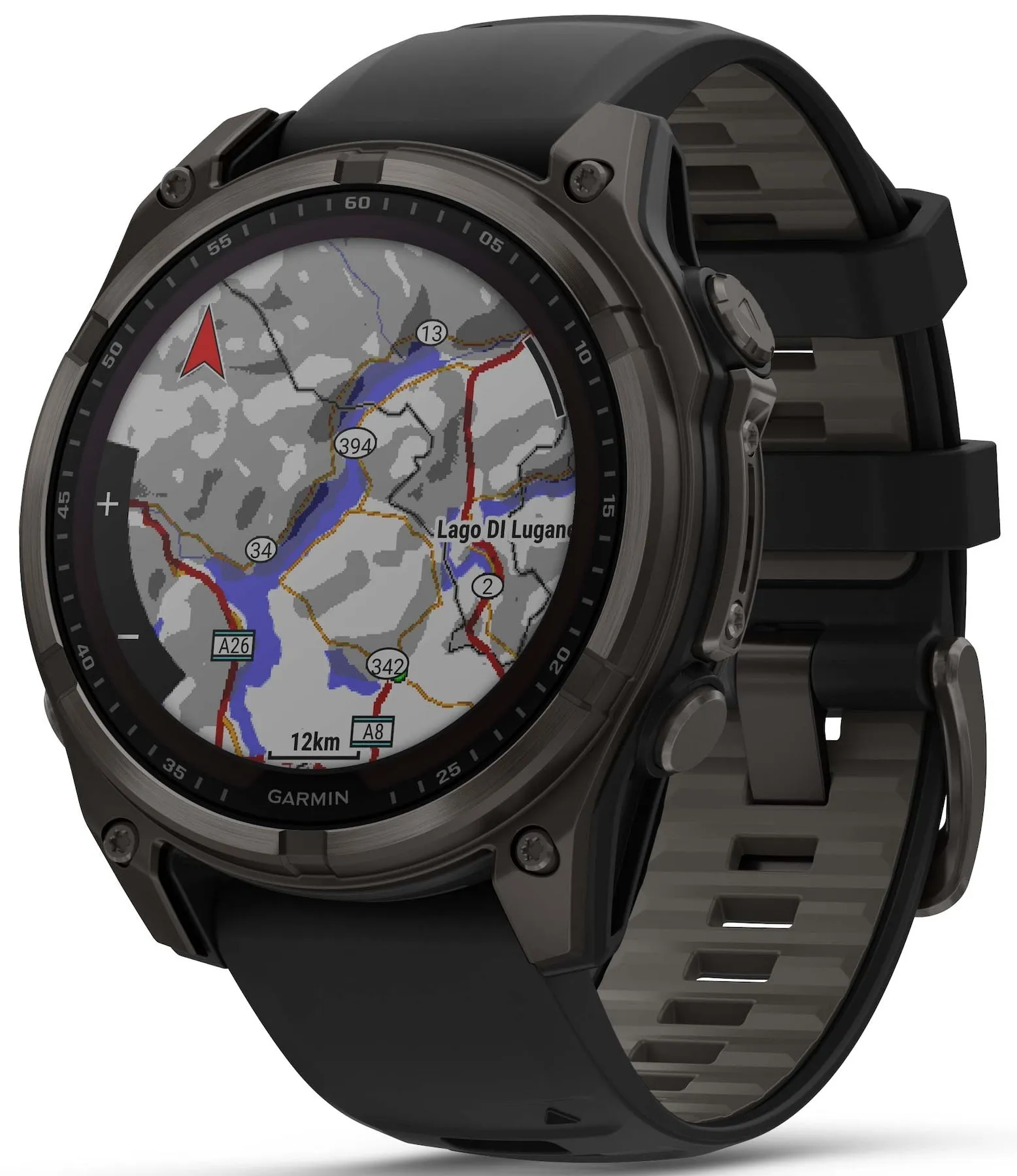 Garmin Fenix 8 47mm Sapphire Solar Carbon Grey DLC Titanium Black Pebble Grey Silicone