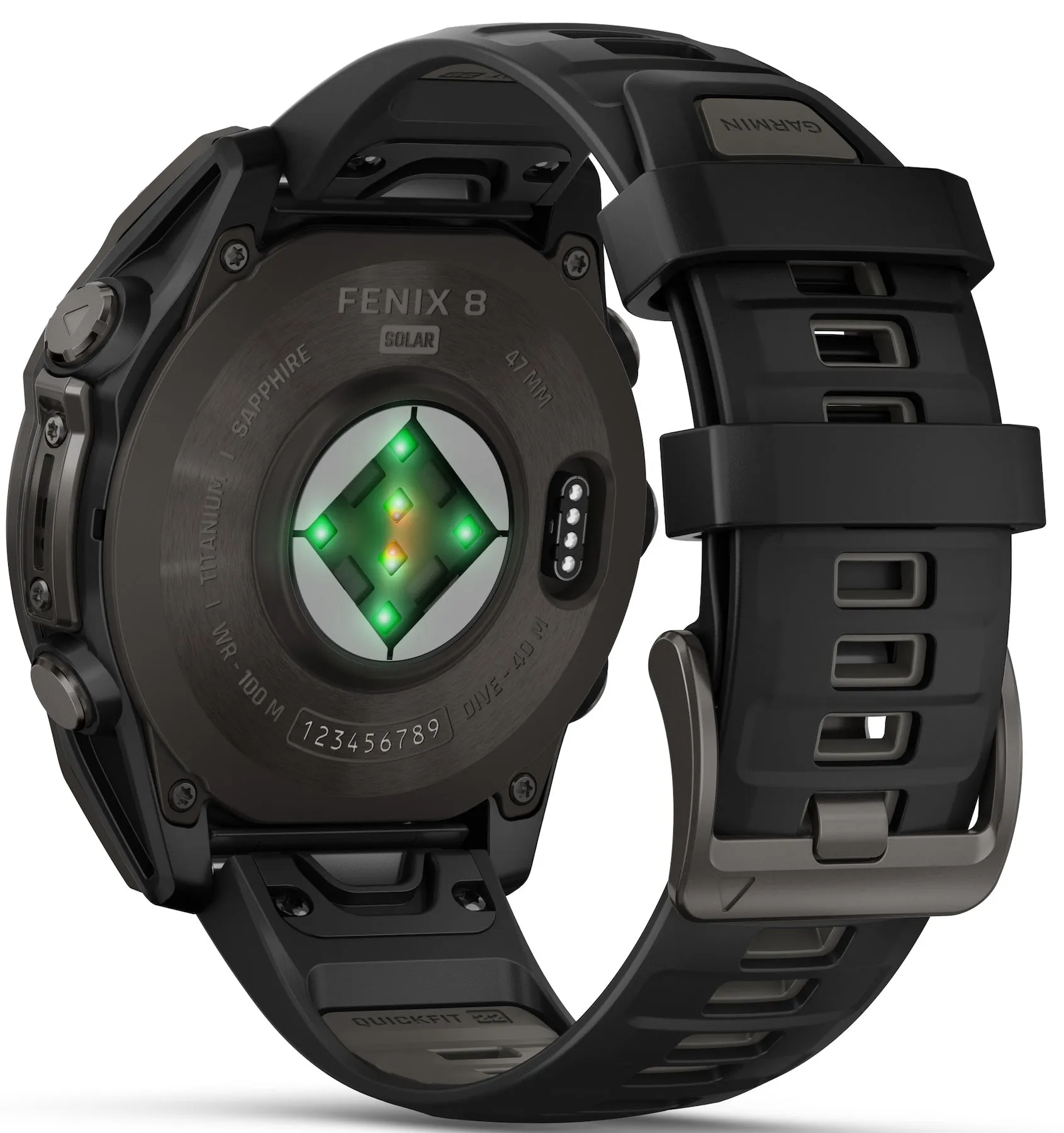 Garmin Fenix 8 47mm Sapphire Solar Carbon Grey DLC Titanium Black Pebble Grey Silicone