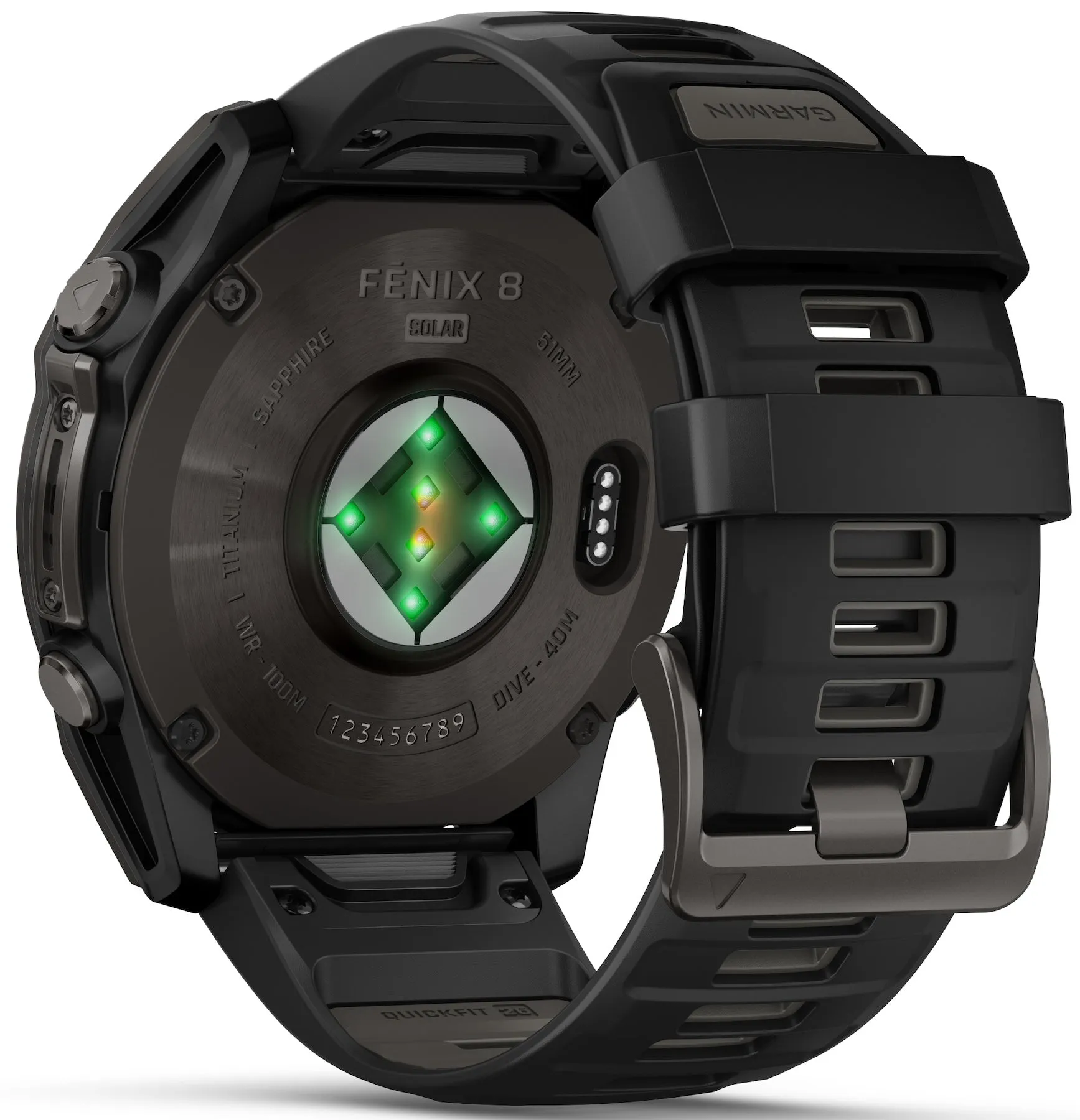 Garmin Fenix 8 51mm Sapphire Solar Carbon Grey DLC Titanium Black Pebble Grey Silicone