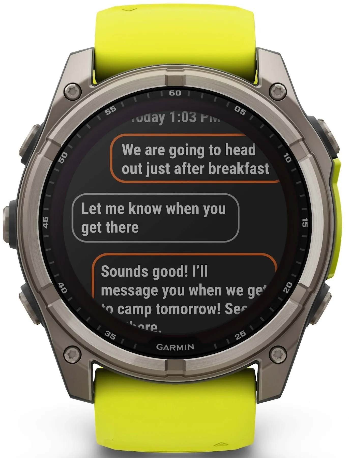 Garmin Fenix 8 51mm Sapphire Solar Titanium Amp Yellow Graphite Silicone