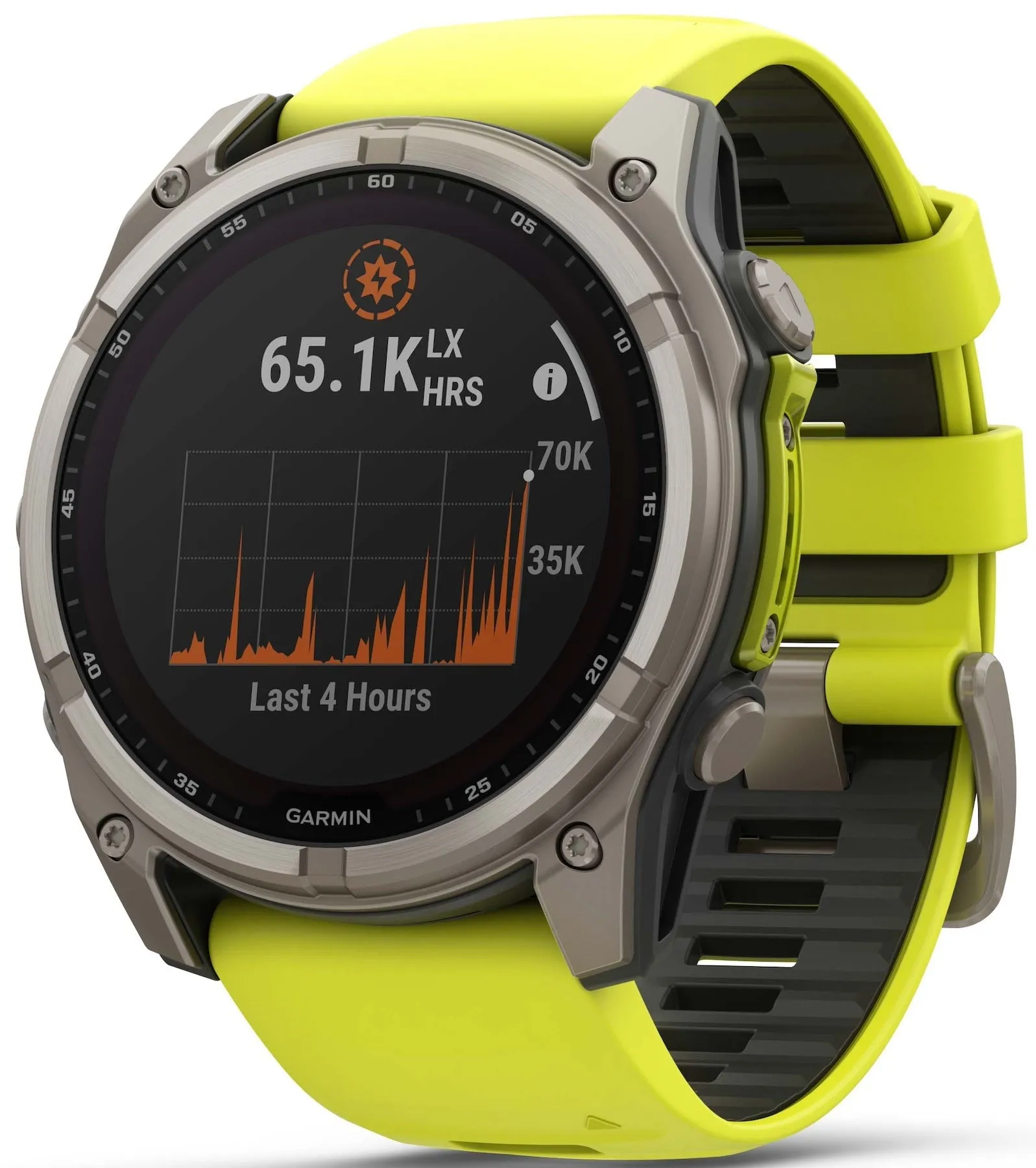 Garmin Fenix 8 51mm Sapphire Solar Titanium Amp Yellow Graphite Silicone