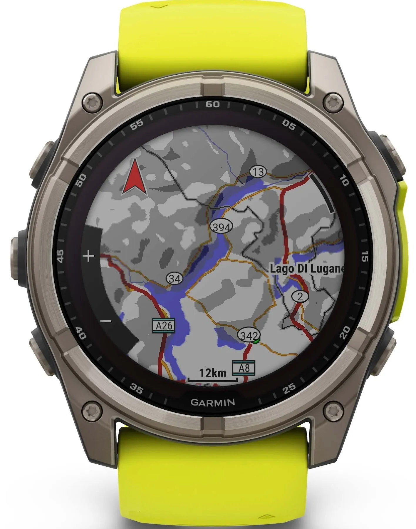 Garmin Fenix 8 51mm Sapphire Solar Titanium Amp Yellow Graphite Silicone