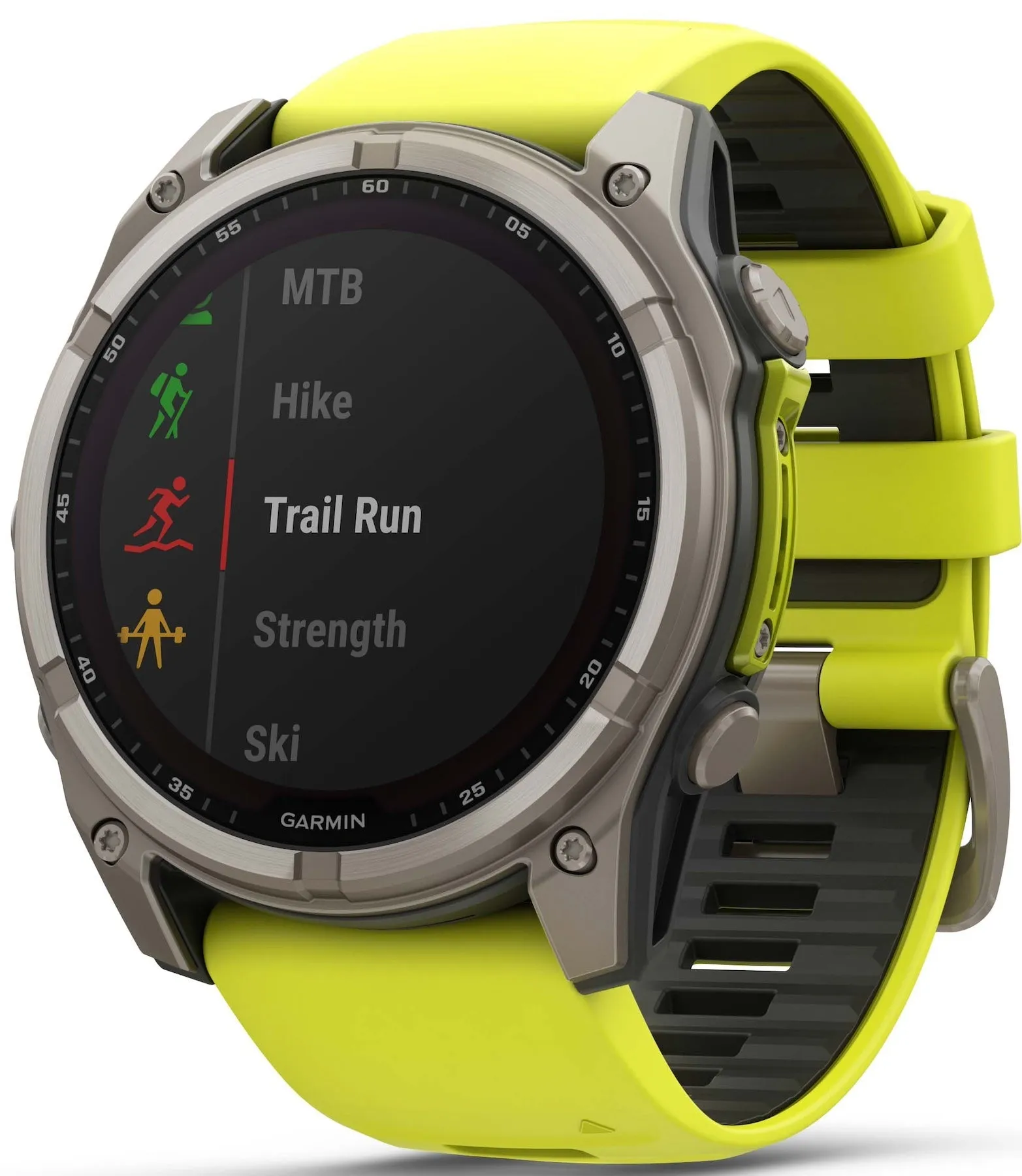 Garmin Fenix 8 51mm Sapphire Solar Titanium Amp Yellow Graphite Silicone