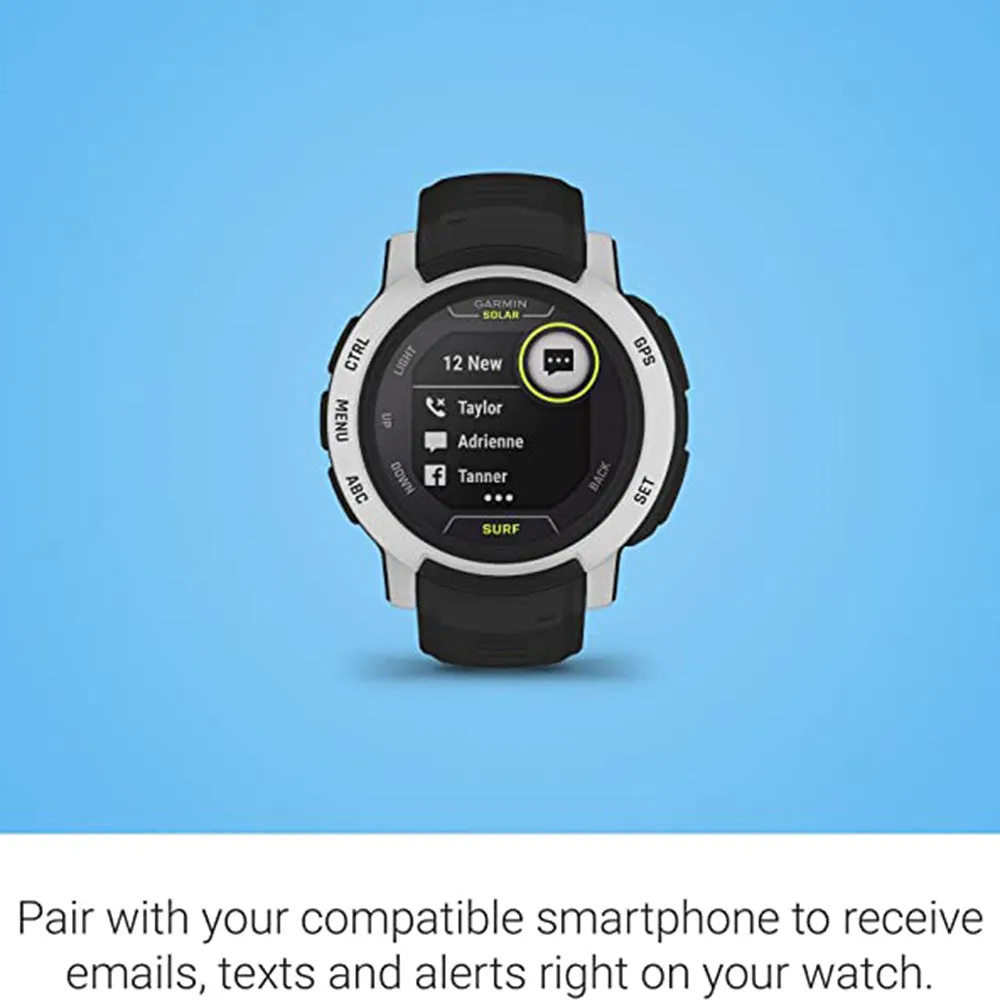 Garmin Instinct 2 Solar - Surf Edition Bells Beach Silicone Band Solar Charging Capabilities Rugged Outdoor Watch - 010-02627-15
