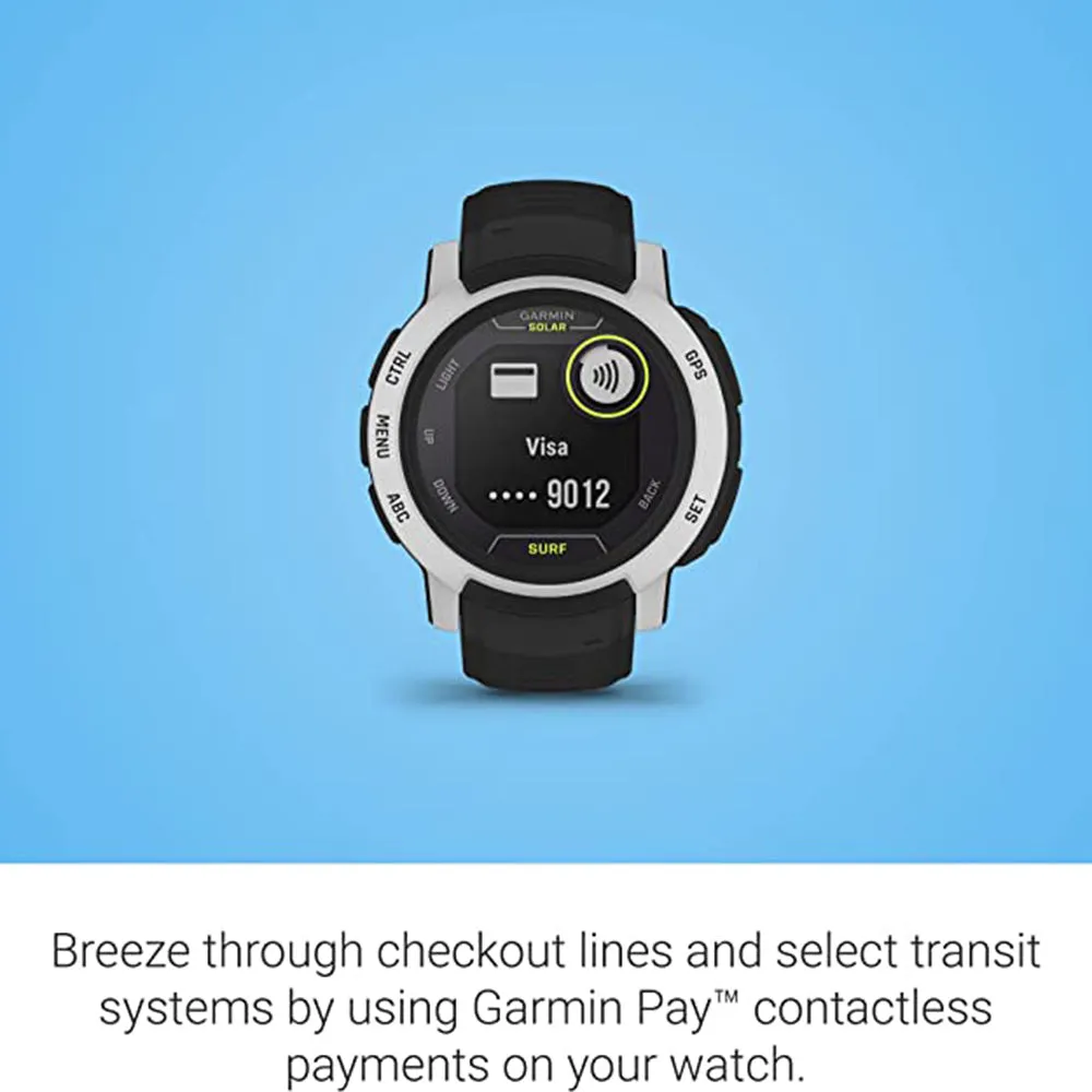 Garmin Instinct 2 Solar - Surf Edition Bells Beach Silicone Band Solar Charging Capabilities Rugged Outdoor Watch - 010-02627-15