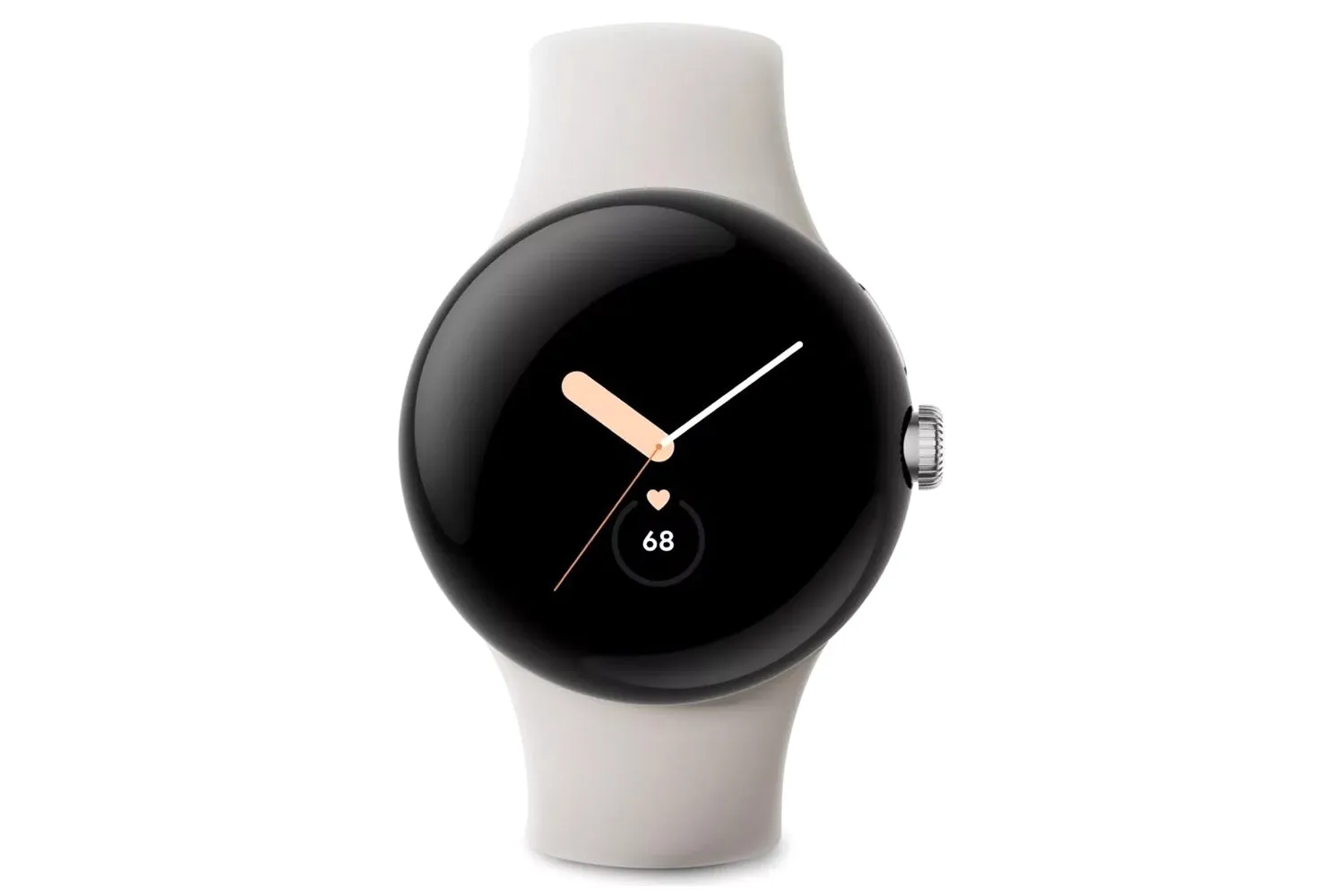 Google Pixel WiFi with Google Assistant Smart Watch | Silver Case with Chalk Strap