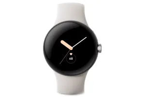 Google Pixel WiFi with Google Assistant Smart Watch | Silver Case with Chalk Strap