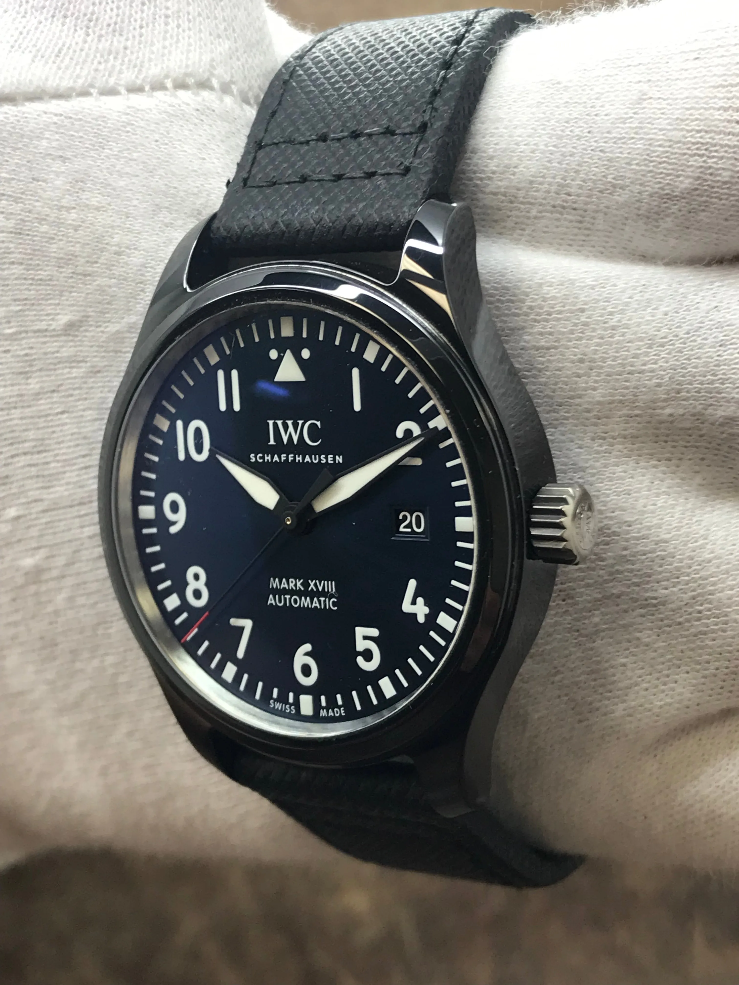IWC Pilot Mark XVIII Laureus IW324703 Blue Dial Automatic Men's Watch