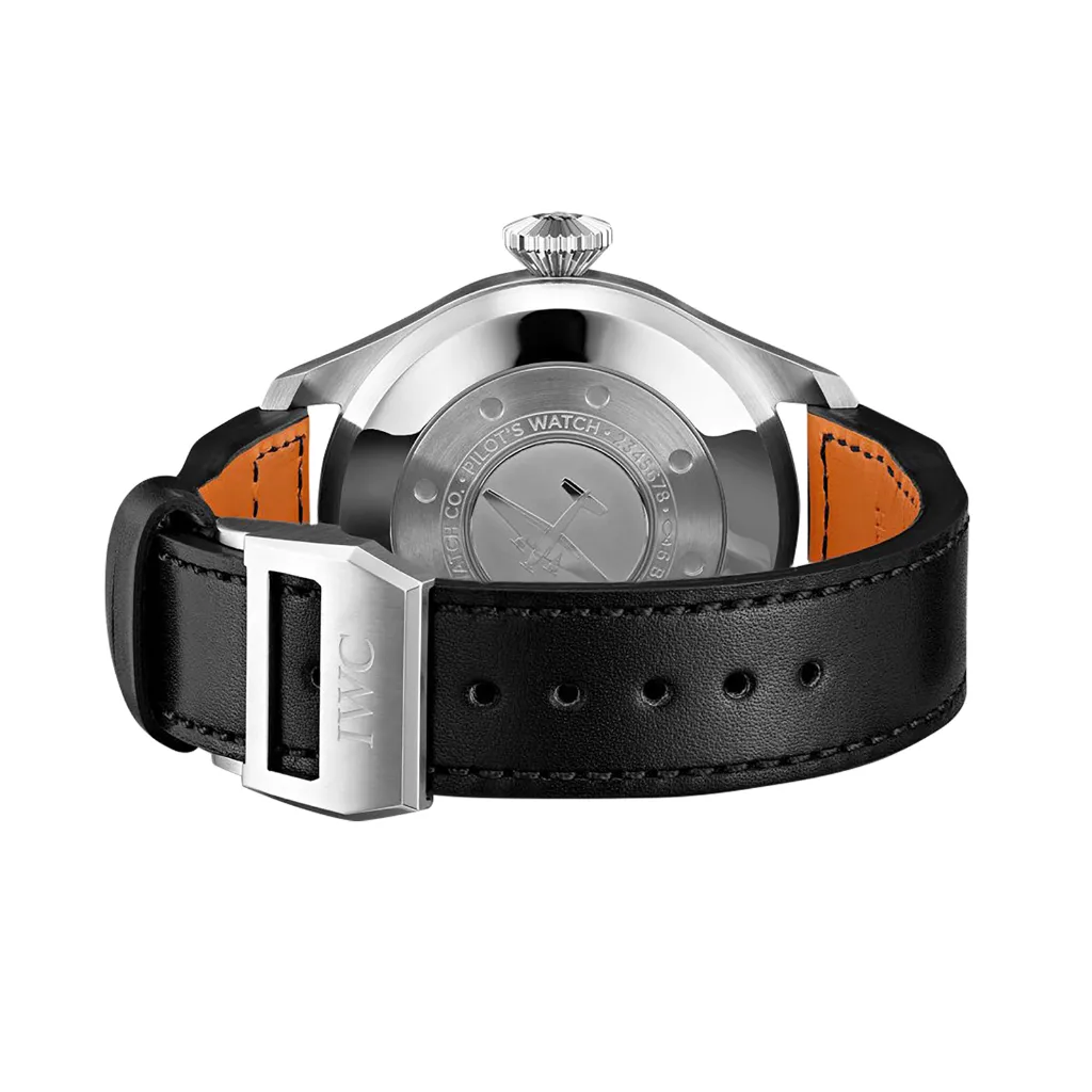IWC Schaffhausen Pilot Automatic Stainless Steel Black Dial Mens Watch IW501001