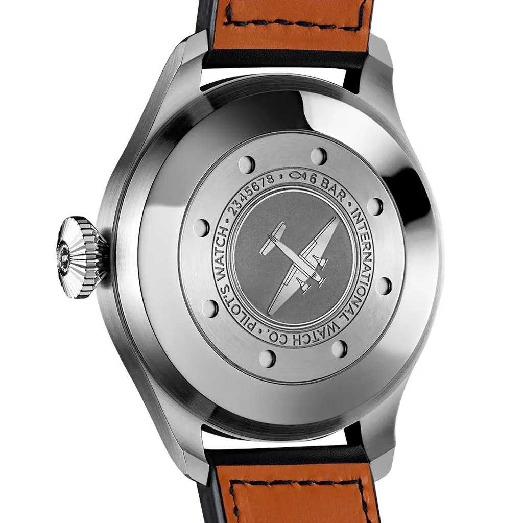 IWC Schaffhausen Pilot Automatic Stainless Steel Black Dial Mens Watch IW501001