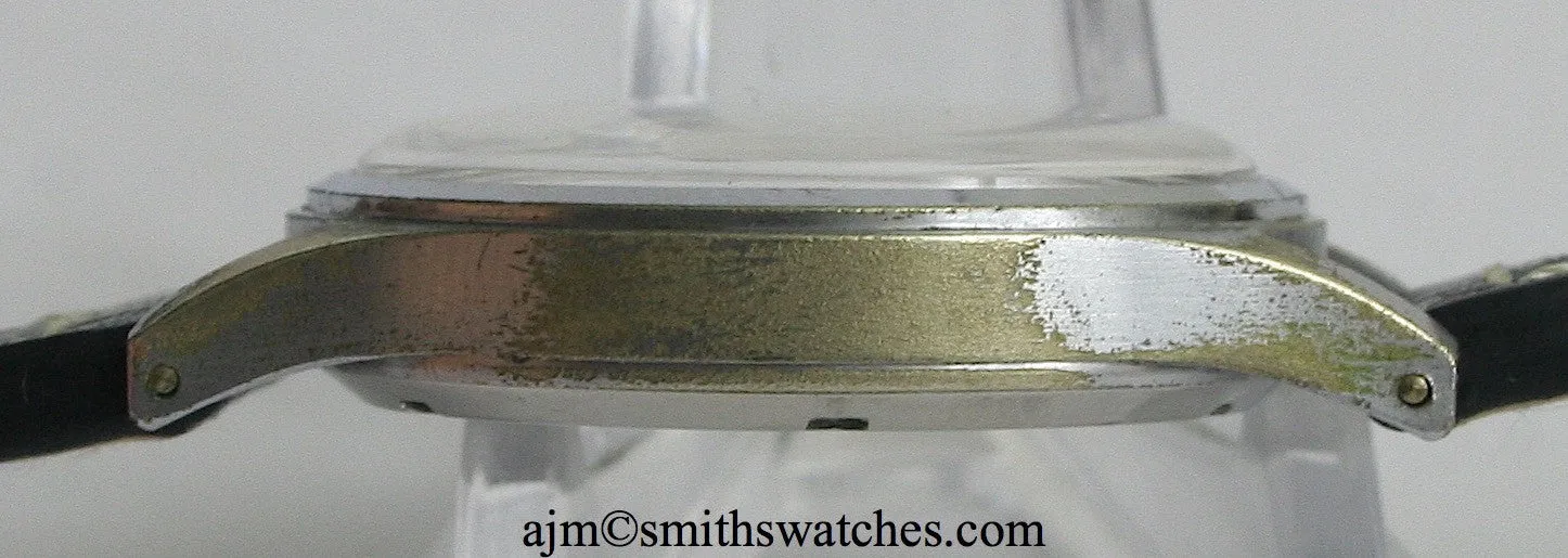 J W BENSON LONDON SMITHS MADE IN ENGLAND ROMAN NUMERAL DIAL DENNISON AQUATITE CASE C 1953 5