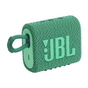 JBL Go 3 Eco - Portable Mini Bluetooth Speaker, big audio and punchy bass, IP67 waterproof and dustproof, 5 hours of playtime, Made in part with recycled materials (Eco Green)