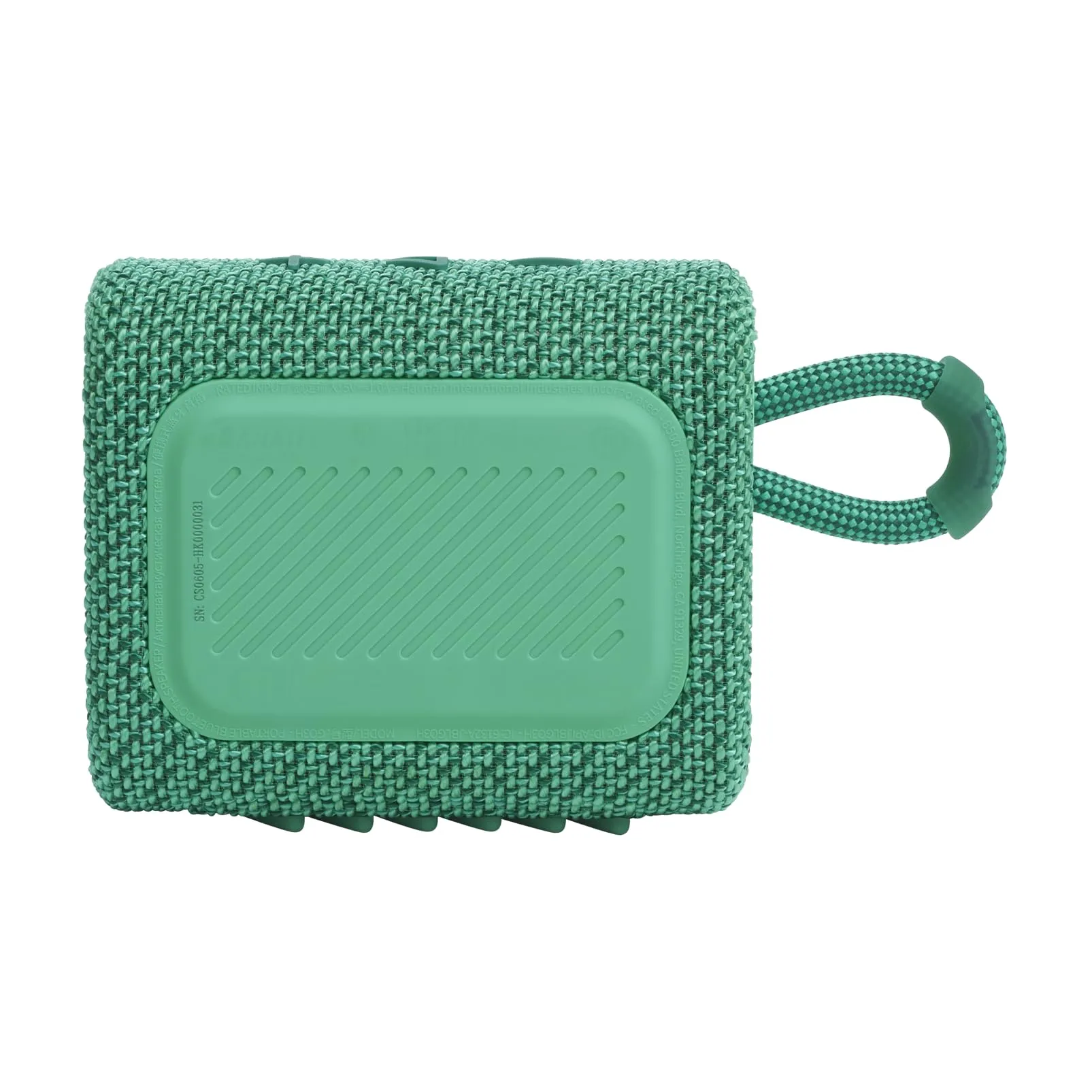 JBL Go 3 Eco - Portable Mini Bluetooth Speaker, big audio and punchy bass, IP67 waterproof and dustproof, 5 hours of playtime, Made in part with recycled materials (Eco Green)