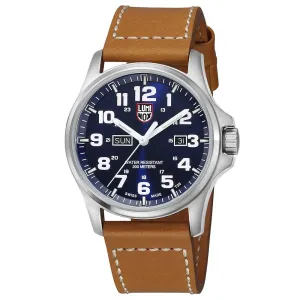 Luminox Atacama Field Day Date 1920 Mens Brown Leather Band Blue Dial Quartz Analog Watch - XL.1924