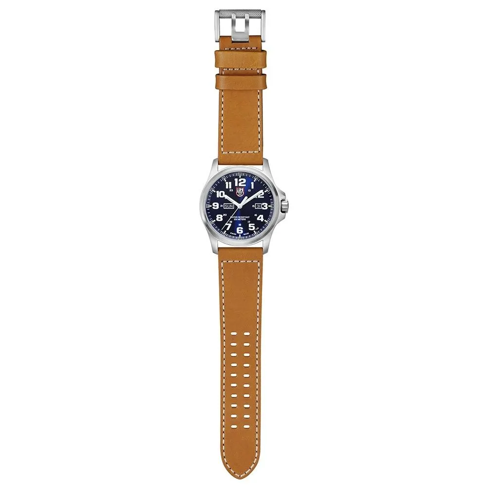 Luminox Atacama Field Day Date 1920 Mens Brown Leather Band Blue Dial Quartz Analog Watch - XL.1924