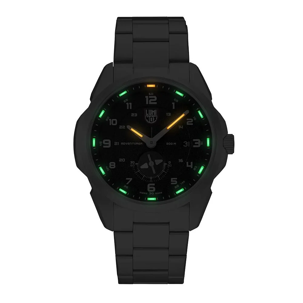 Luminox Men's Atacama Adventurer 1760 Series Stainless Steel Bracelet Black Analog Dial Quartz Watch - XL.1762