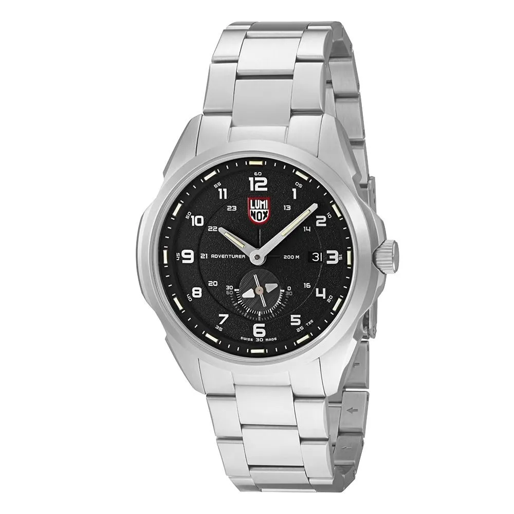Luminox Men's Atacama Adventurer 1760 Series Stainless Steel Bracelet Black Analog Dial Quartz Watch - XL.1762