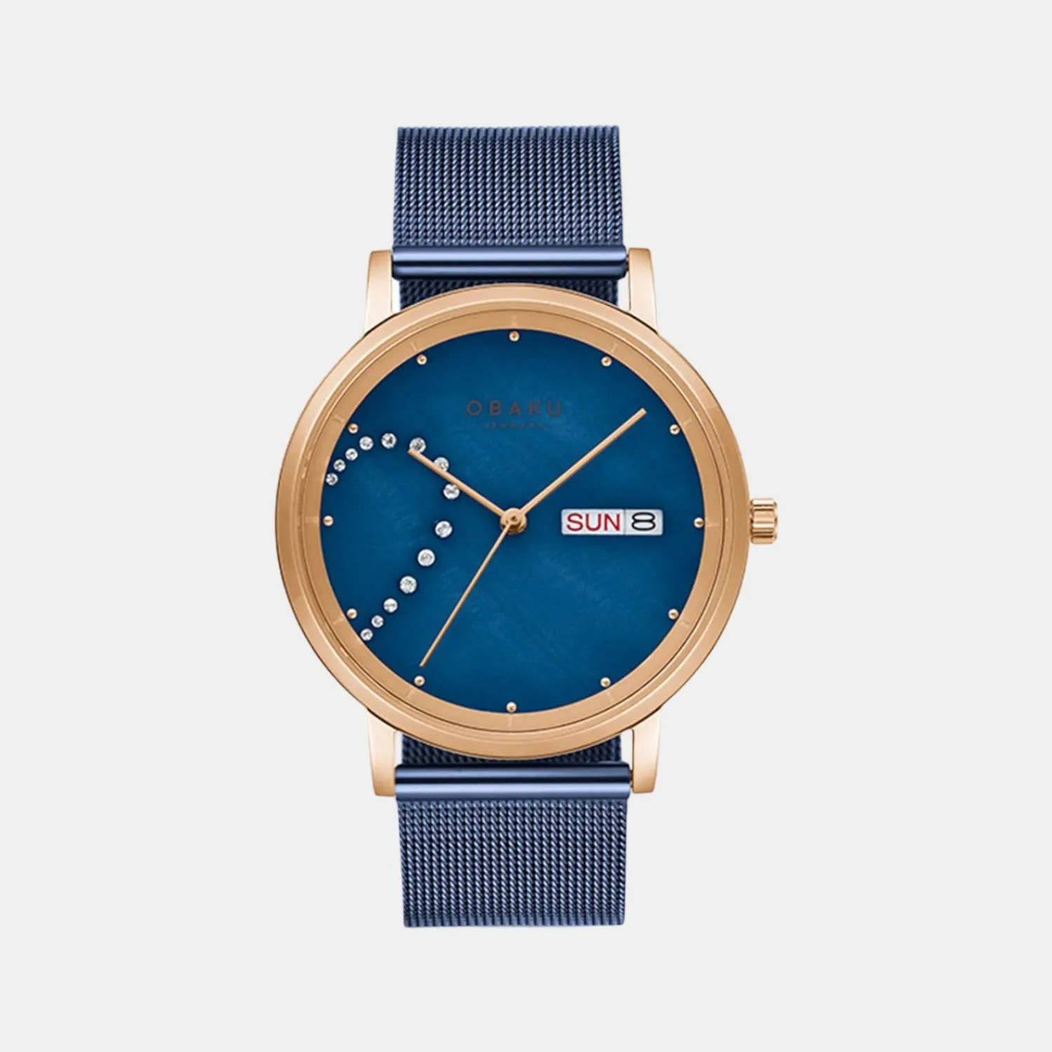 Men Blue Analog Stainless Steel Watch V248GHVLML