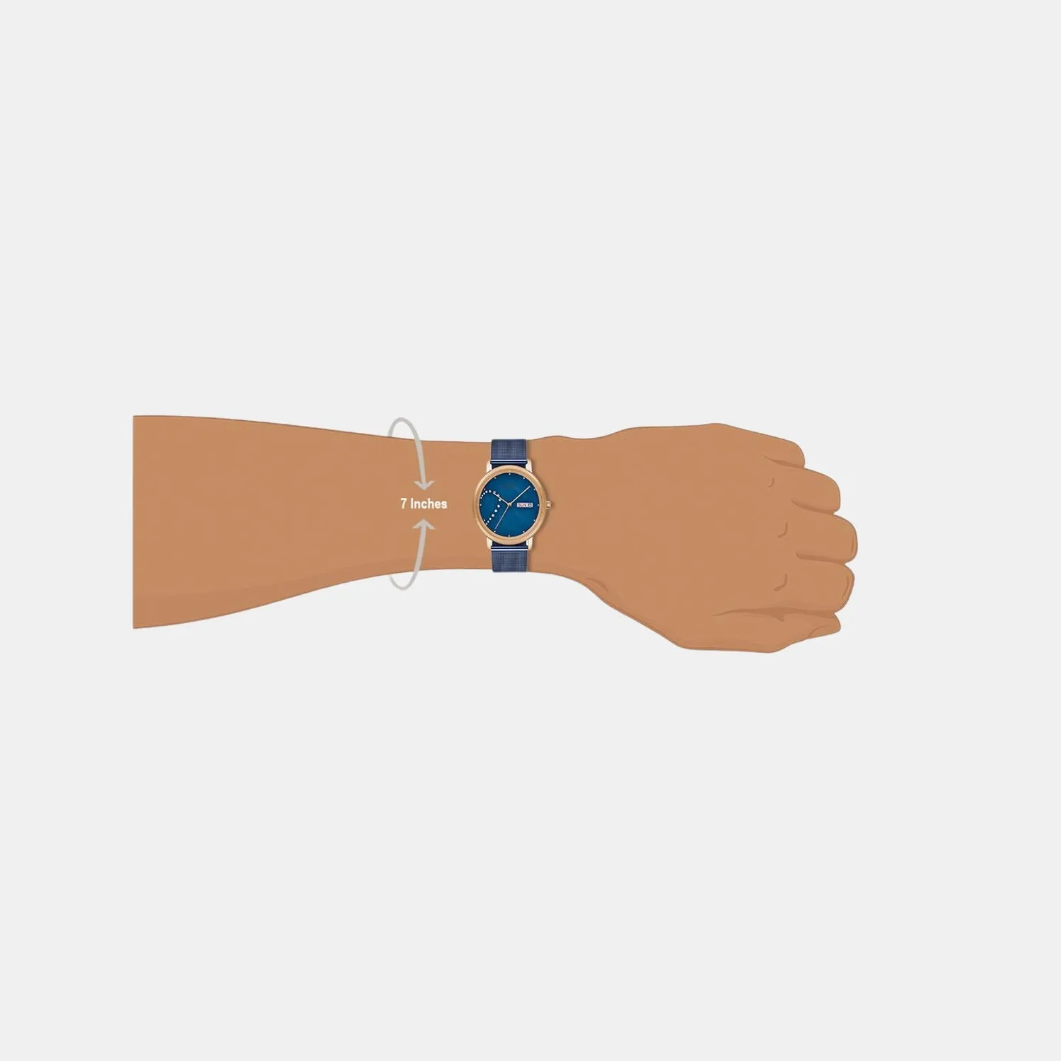 Men Blue Analog Stainless Steel Watch V248GHVLML