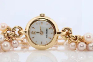 Mikimoto Watch. Mikimoto Pearl Dangle Bracelet Ladies Watch. MOP Dial