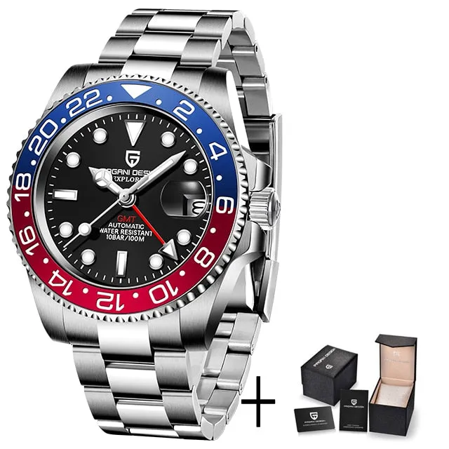 New PD-1662 Men's Watch GMT40mm Mechanical Watch, Sports, Waterproof. Dr