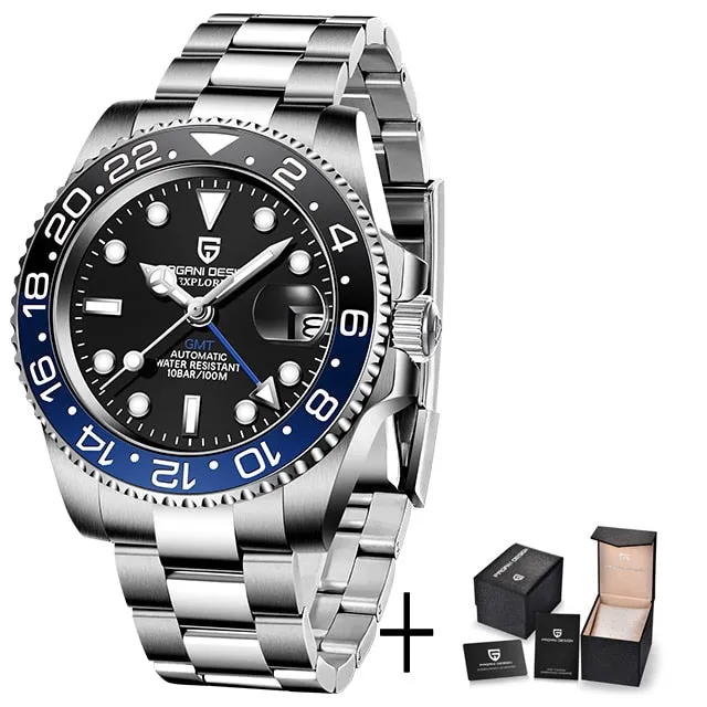 New PD-1662 Men's Watch GMT40mm Mechanical Watch, Sports, Waterproof. Dr
