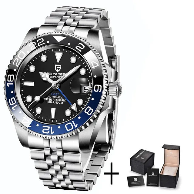 New PD-1662 Men's Watch GMT40mm Mechanical Watch, Sports, Waterproof. Dr