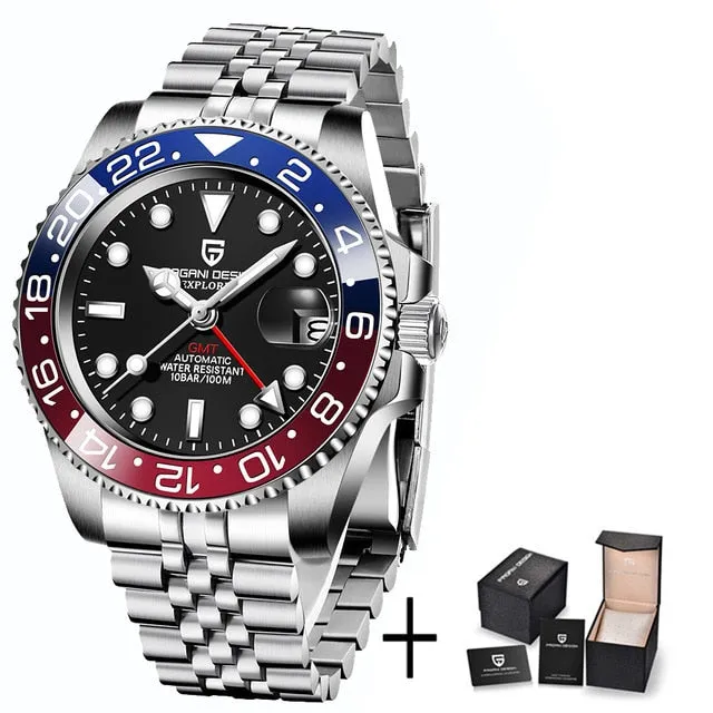New PD-1662 Men's Watch GMT40mm Mechanical Watch, Sports, Waterproof. Dr