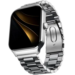 Noise Canvas Smart Watch with 1.96" Vivid Display, Functional Crown, BT Calling, 150  Watch Faces, AI Voice Assistant, Health Suiteᵀᴹ, 100  Sports Modes, IP67, Upto 7 Days Battery (Elite Silver)
