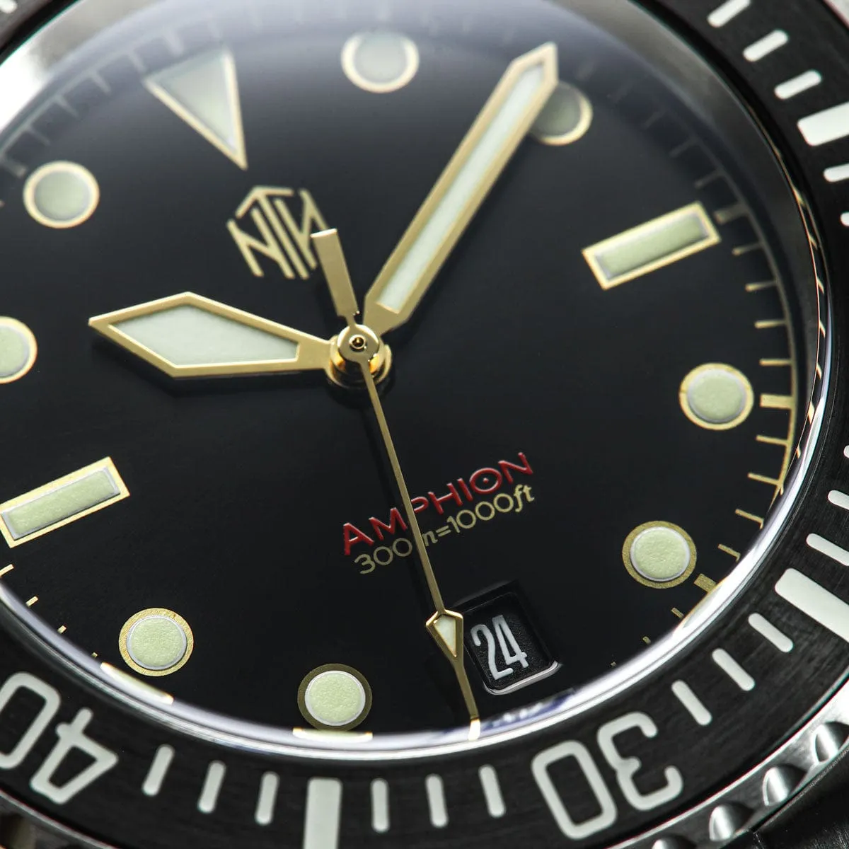 NTH Amphion Dive Watch - Vintage Gilt - Date - LIKE NEW