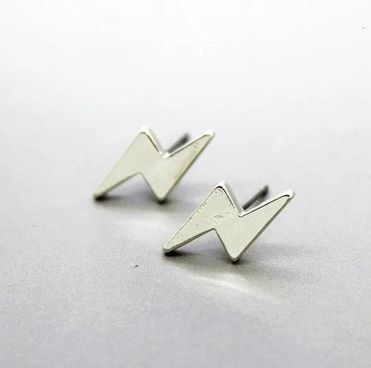 Pameng 2pair/lot New fashion black Silver Color  western triangle round flash stud earrings for women gifts jewelry Gold Color