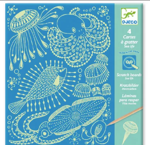 Sea Life Scratch Art