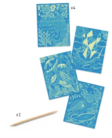 Sea Life Scratch Art