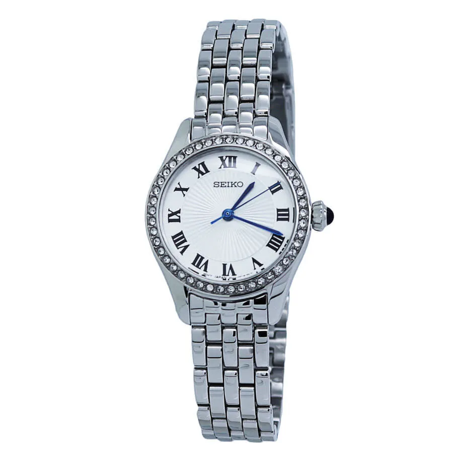 Seiko Classic Quartz White Dial Ladies Watch SUR333
