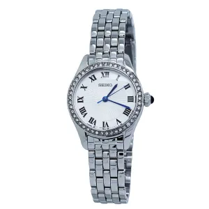 Seiko Classic Quartz White Dial Ladies Watch SUR333