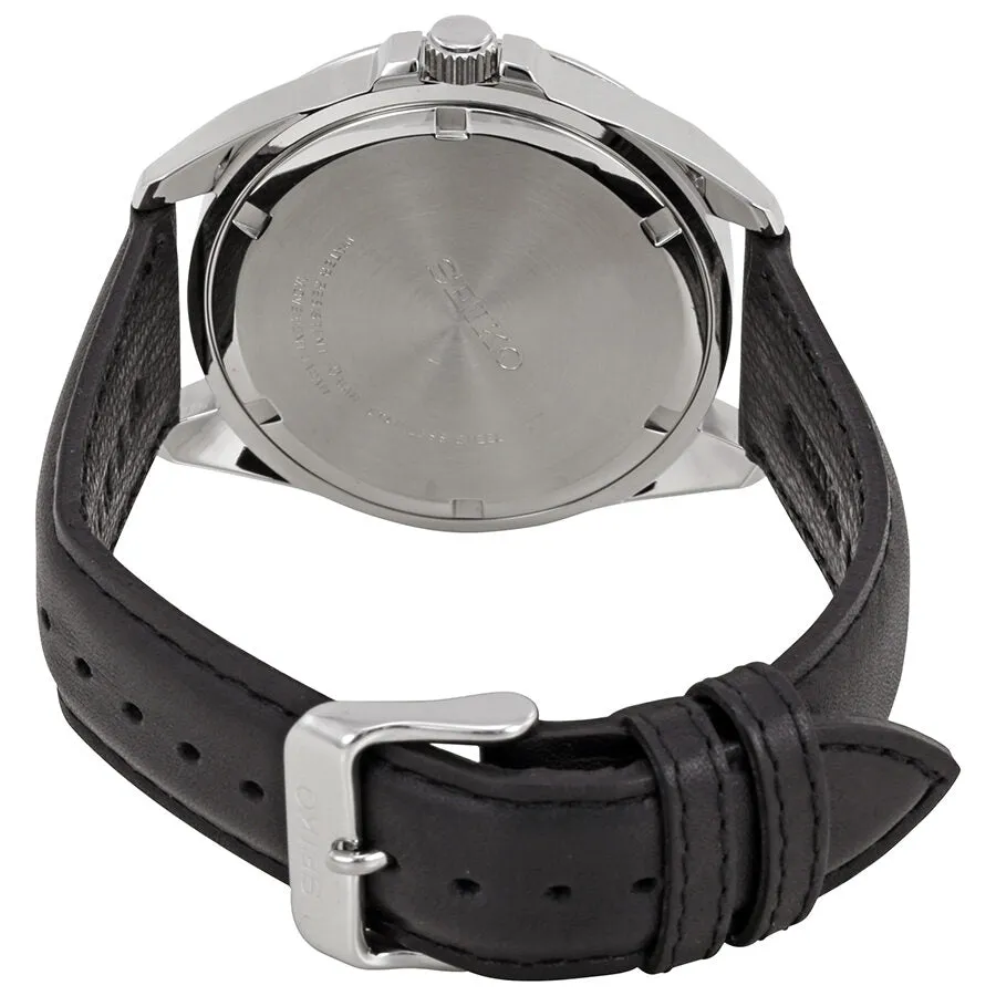 Seiko Neo Classic Black Dial Black Leather Men's Watch SUR215