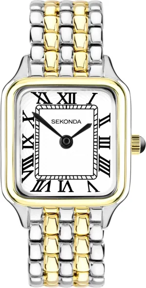 Sekonda Classic Monica Ladies 30mm Quartz Watch in White with Analogue Display, and Alloy Strap