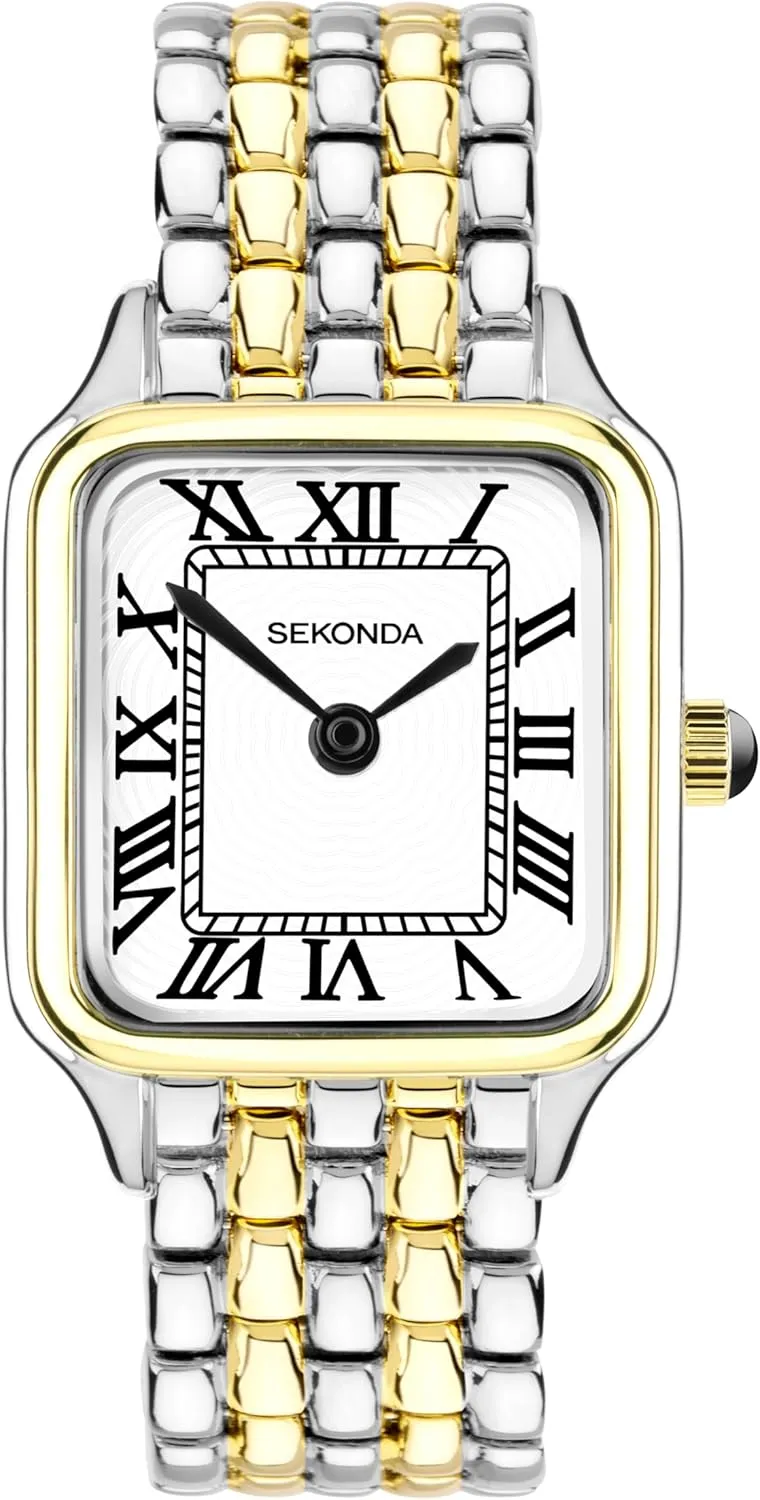 Sekonda Classic Monica Ladies 30mm Quartz Watch in White with Analogue Display, and Alloy Strap