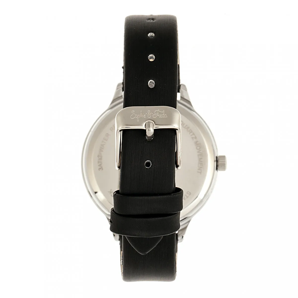 Sophie & Freda Rio Grande Leather-Band w/Swarovski Crystals - Silver/Black